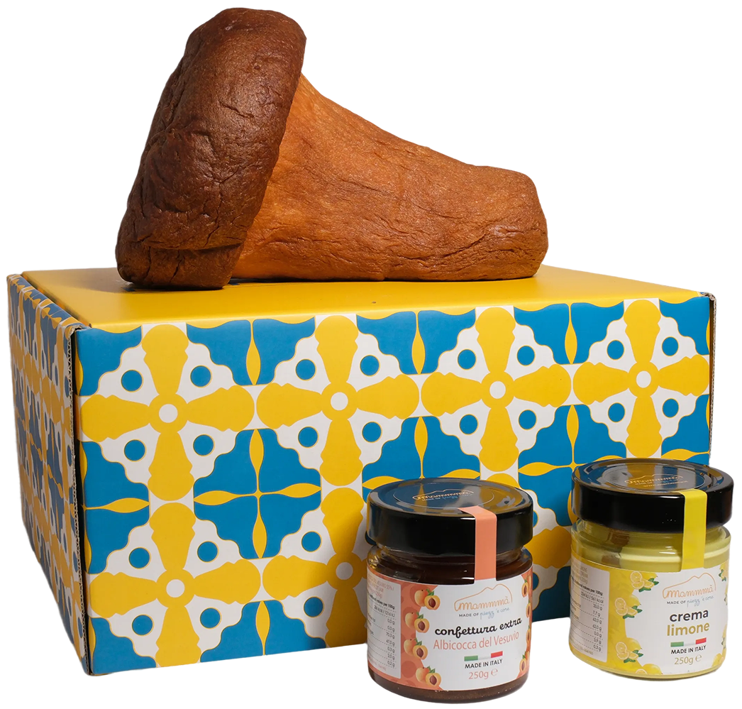 box regalo mammmà con un natu babbà e 2 confetture o creme